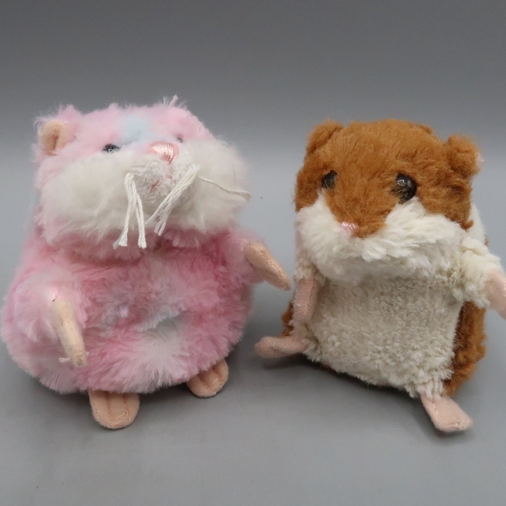 Webkinz Hamster Tan and Pink Lot of 2 Pair Friends no codes Plush Stuffed Animal